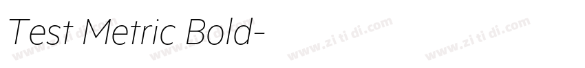 Test Metric Bold字体转换